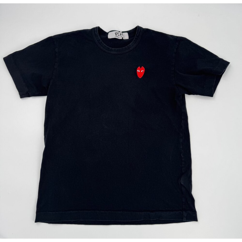 Comme Des Garcons Play Black Heart Logo jersey T-Shirt  Size L  Made In Japan